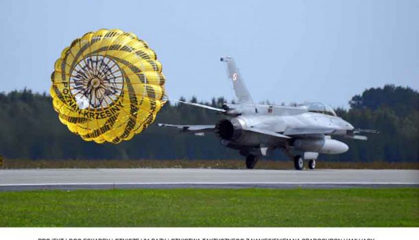 The Logo of the Squadron on the F-16 Jet Drogue Parachute